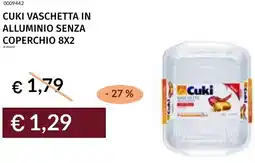 Prezzemolo e Vitale Cuki vaschetta in alluminio senza coperchio 8x2 offerta