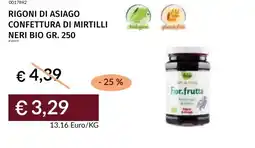 Prezzemolo e Vitale Rigoni di asiago confettura di mirtilli neri bio offerta