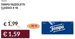 Prezzemolo e Vitale Tempo fazzoletti classici x 10 offerta