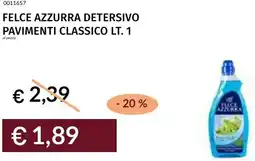 Prezzemolo e Vitale Felce azzurra detersivo pavimenti classico offerta