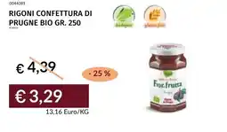 Prezzemolo e Vitale Rigoni confettura di prugne bio offerta