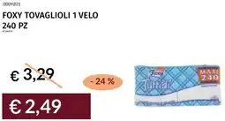 Prezzemolo e Vitale Foxy tovaglioli 1 velo 240 pz offerta