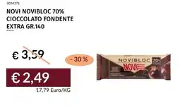 Prezzemolo e Vitale Novi novibloc 70% cioccolato fondente extra offerta