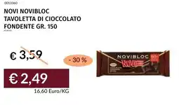 Prezzemolo e Vitale Novi novibloc tavoletta di cioccolato fondente offerta