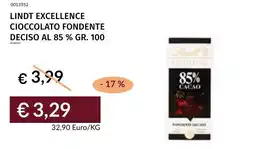 Prezzemolo e Vitale Lindt excellence cioccolato fondente deciso al 85 % offerta