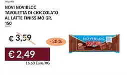 Prezzemolo e Vitale Novi novibloc tavoletta di cioccolato al latte finissimo offerta