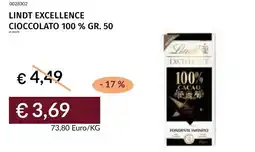 Prezzemolo e Vitale Lindt excellence cioccolato 100 % offerta