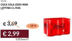 Prezzemolo e Vitale Coca cola zero mini lattina offerta