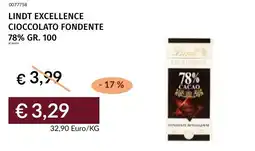 Prezzemolo e Vitale Lindt excellence cioccolato fondente 78% offerta
