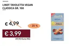Prezzemolo e Vitale Lindt tavoletta vegan classica offerta