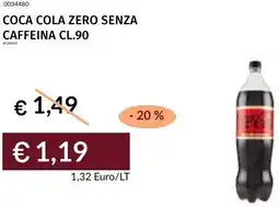Prezzemolo e Vitale Coca cola zero senza caffeina offerta