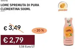 Prezzemolo e Vitale Lome spremuta di pura clementina offerta