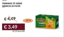 Prezzemolo e Vitale Twinings te verde arancia 20 filtri offerta