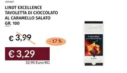 Prezzemolo e Vitale Lindt excellence tavoletta di cioccolato al caramello salato offerta