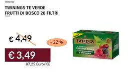 Prezzemolo e Vitale Twinings te verde frutti di bosco 20 filtri offerta