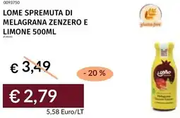 Prezzemolo e Vitale Lome spremuta di melagrana zenzero e limone offerta