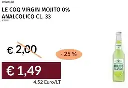 Prezzemolo e Vitale Le coq virgin mojito 0% analcolico offerta