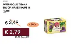Prezzemolo e Vitale Pompadour tisana brucia grassi plus 18 filtri offerta