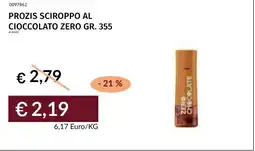 Prezzemolo e Vitale Prozis sciroppo al cioccolato zero offerta