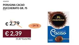 Prezzemolo e Vitale Perugina cacao zuccherato offerta