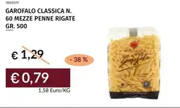 Prezzemolo e Vitale Garofalo classica n. 60 mezze penne rigate offerta