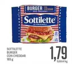 Supermercati Piccolo Sottilette burger con cheddar offerta