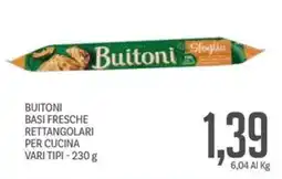 Supermercati Piccolo Buitoni basi fresche rettangolari per cucina offerta