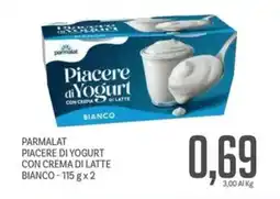 Supermercati Piccolo Parmalat piacere di yogurt con crema di latte bianco offerta