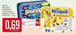 Supermercati Piccolo Nestlé fruttolo e smarties/ choco balls nesquik - galak offerta