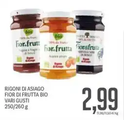 Supermercati Piccolo Rigoni di asiago fior di frutta bio offerta