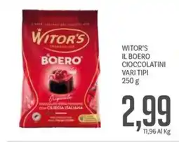 Supermercati Piccolo Witor's il boero cioccolatini offerta