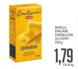 Supermercati Piccolo Barilla emiliane cannelloni all'uovo offerta