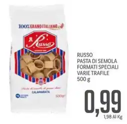 Supermercati Piccolo Russo pasta di semola formati speciali offerta
