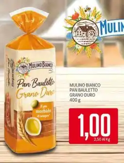 Supermercati Piccolo Mulino bianco pan bauletto grano duro offerta