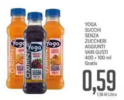 Supermercati Piccolo Yoga succhi senza zuccheri aggiunti offerta