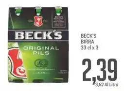 Supermercati Piccolo Beck's birra offerta