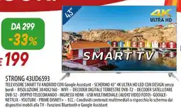 IperFamila STRONG 43UD6593 TELEVISORE SMART TV ANDROID offerta