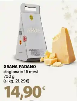 Supermercati Dok GRANA PADANO stagionato 16 mesi offerta