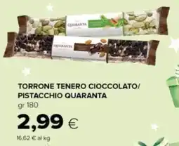 Oasi Torrone tenero cioccolato/ pistacchio quaranta offerta