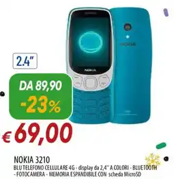 IperFamila NOKIA 3210 BLU TELEFONO CELLULARE 4G offerta