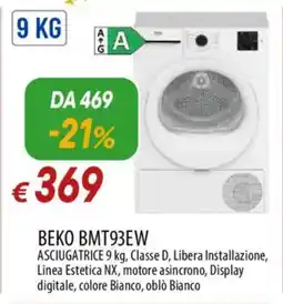 IperFamila BEKO BMT93EW ASCIUGATRICE offerta