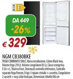 IperFamila NGM CB380BKE FRIGO COMBINATO offerta