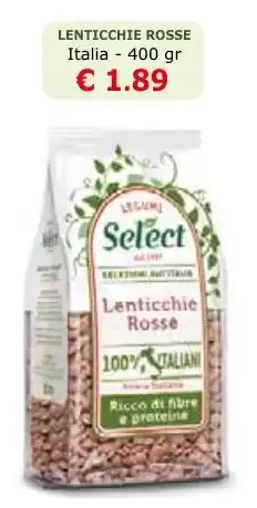 Prezzemolo e Vitale Lenticchie rosse offerta