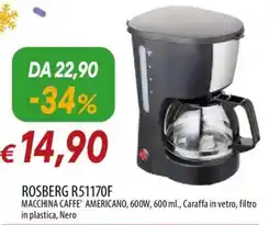 IperFamila ROSBERG R51170F MACCHINA CAFFE' offerta