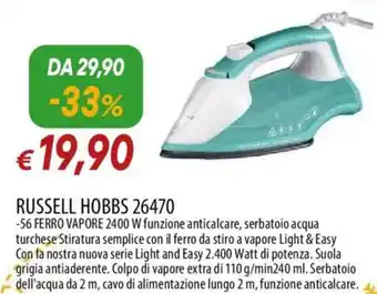 IperFamila RUSSELL HOBBS 26470 -56 FERRO VAPORE 2400 W offerta