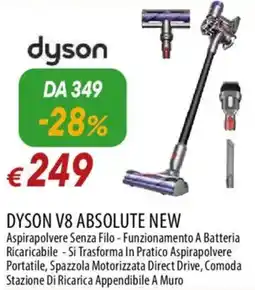 IperFamila DYSON V8 ABSOLUTE NEW Aspirapolvere Senza Filo offerta