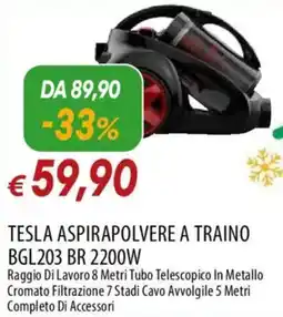 IperFamila TESLA ASPIRAPOLVERE A TRAINO BGL203 BR 2200W offerta