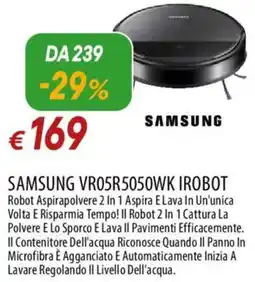 IperFamila SAMSUNG VR05R5050WK IROBOT Robot Aspirapolvere 2 In 1 offerta