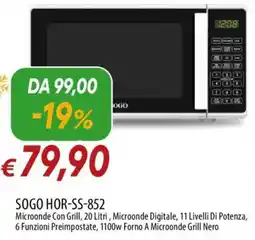 IperFamila SOGO HOR-SS-852 Microonde Con Grill offerta