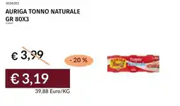 Prezzemolo e Vitale Auriga tonno naturale offerta